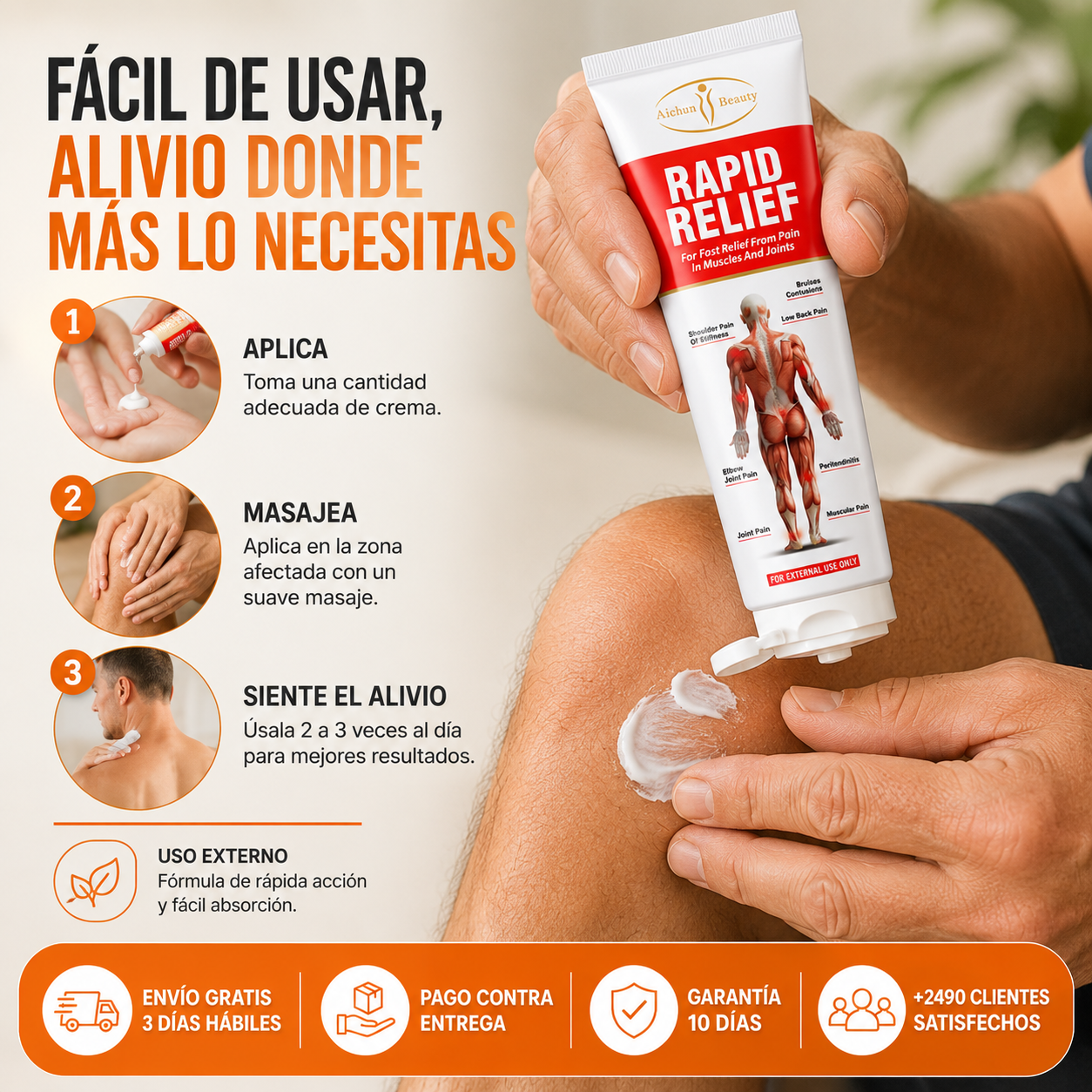 RapidRelief Cream™ – Crema de Alivio Muscular y Articular