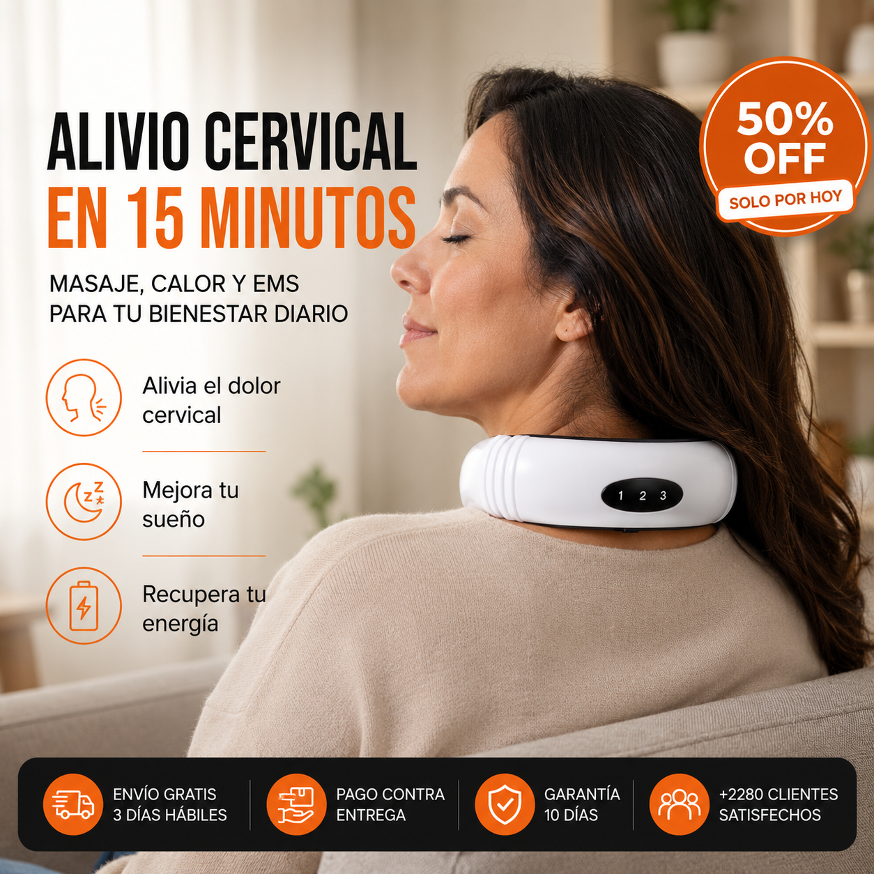 Masajeador Cervical Digital 2 Electrodos